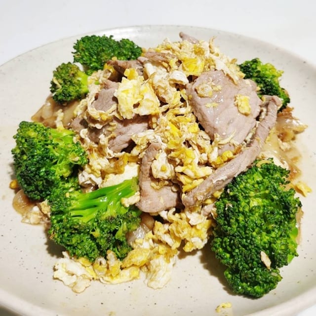 Beef Pad See Ew Noodles.